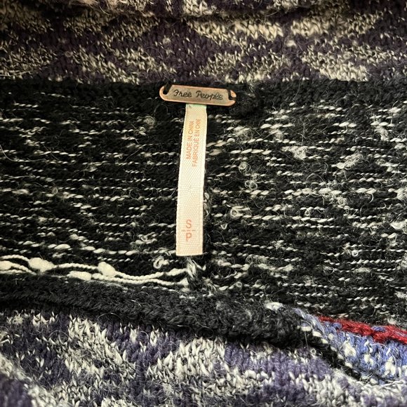 Free People Cowl Neck Favorite Patchwork Sweater Size S - Picture 3 of 3